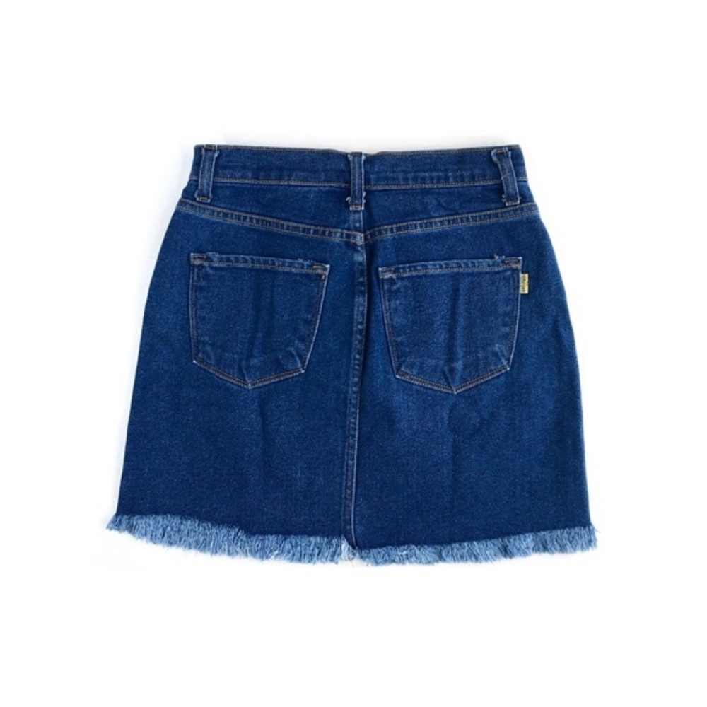 "Yelle" Rose Embroidered Highwaist Denim Skirt, M - Picture 2 of 8